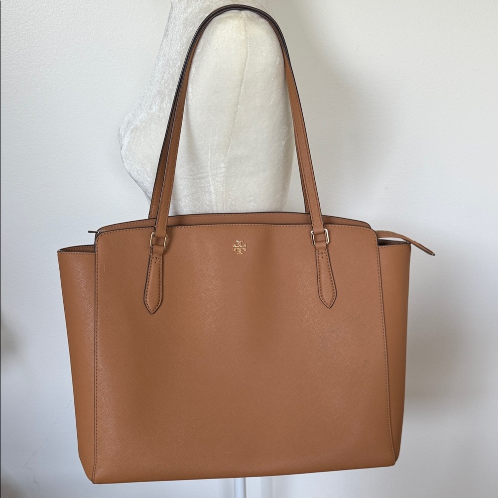 Tory Burch Tan Leather Work Tote Bag